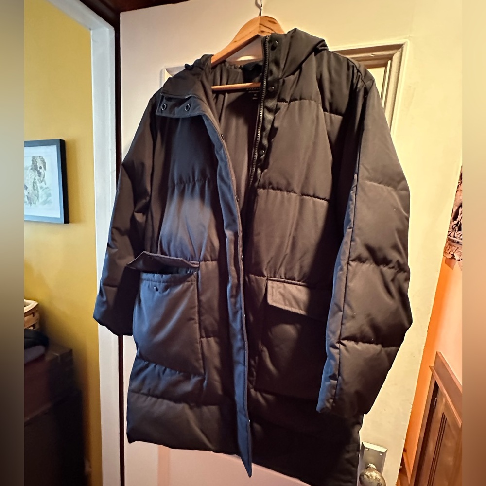 Everlane ReNew Long Puffer coat in black